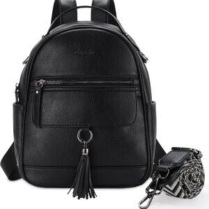 Mini Backpack Purse for Women Vegan Leather Small Travel Shoulder Handbag